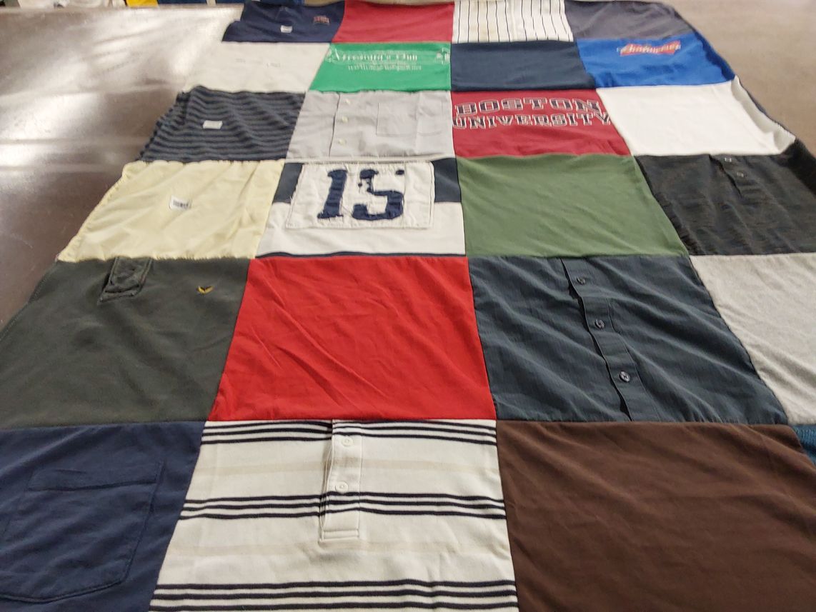 T-shirt quilt from boston university by Kendall from NY