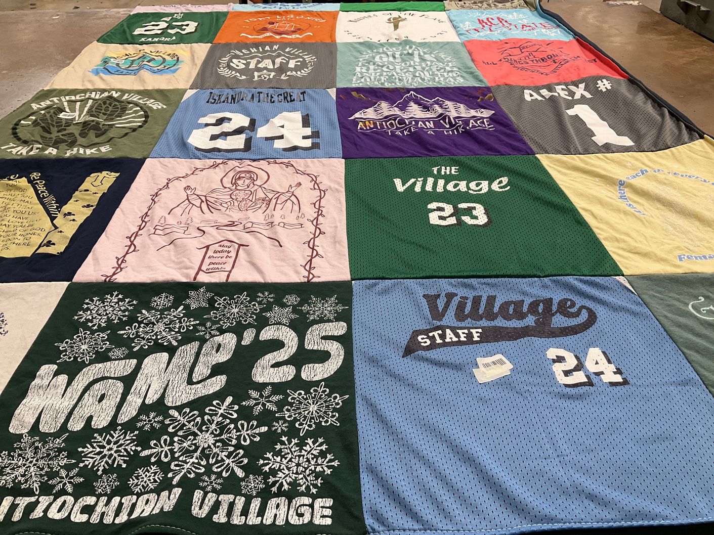 T-shirt quilt with outdoor, community themes by Alexandra from MD