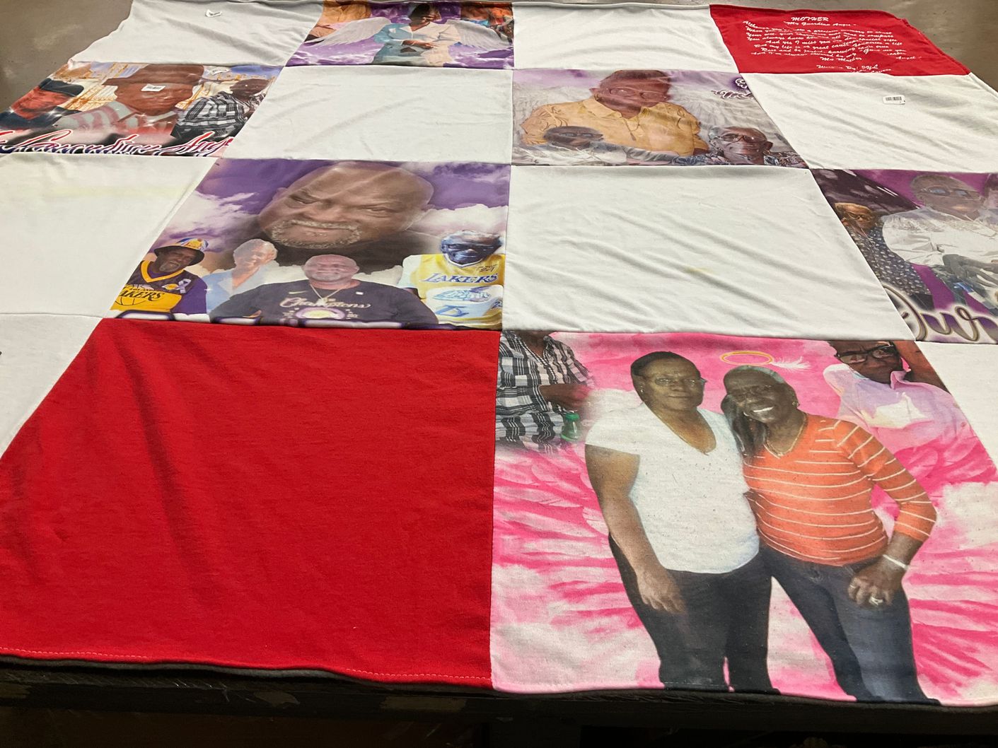 T-shirt quilt featuring los angeles lakers by Anita from CA