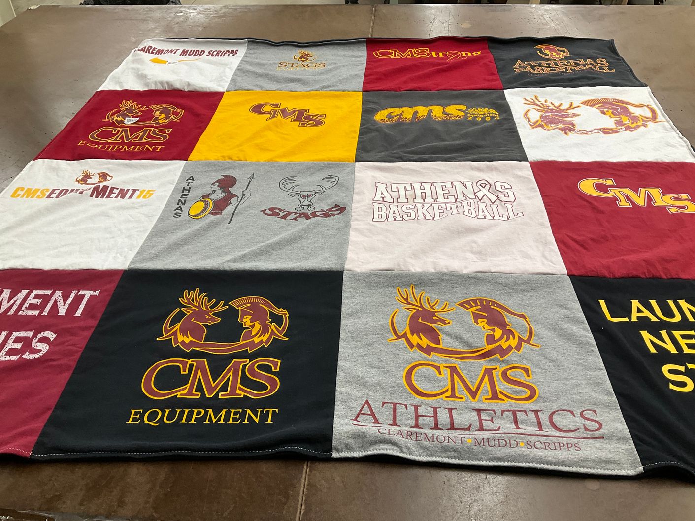 T-shirt quilt featuring athenas, stags by Kelli from CA