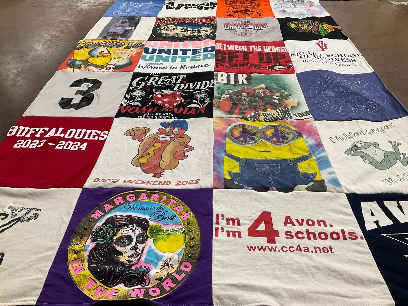 T-shirt quilt from indiana university by Abha from IL