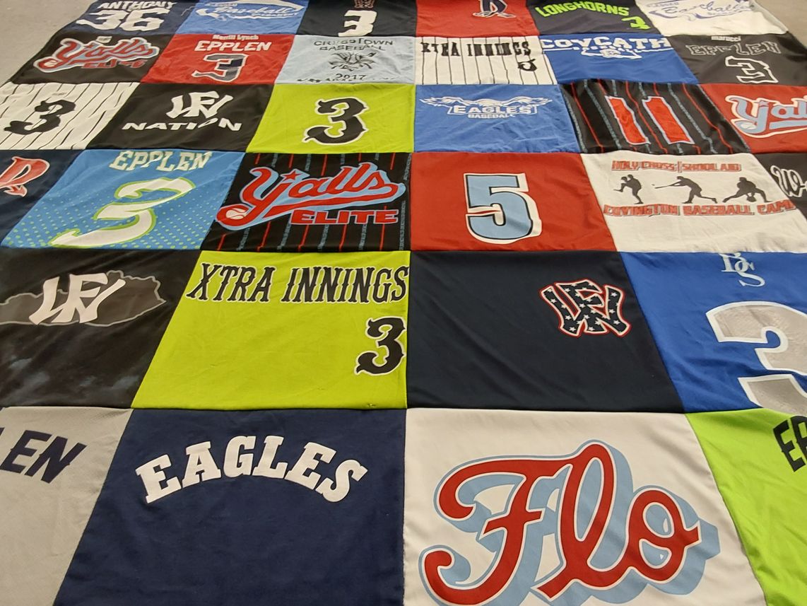 T-shirt quilt featuring covington catholic high school baseball, epplen baseball by Sarah from KY