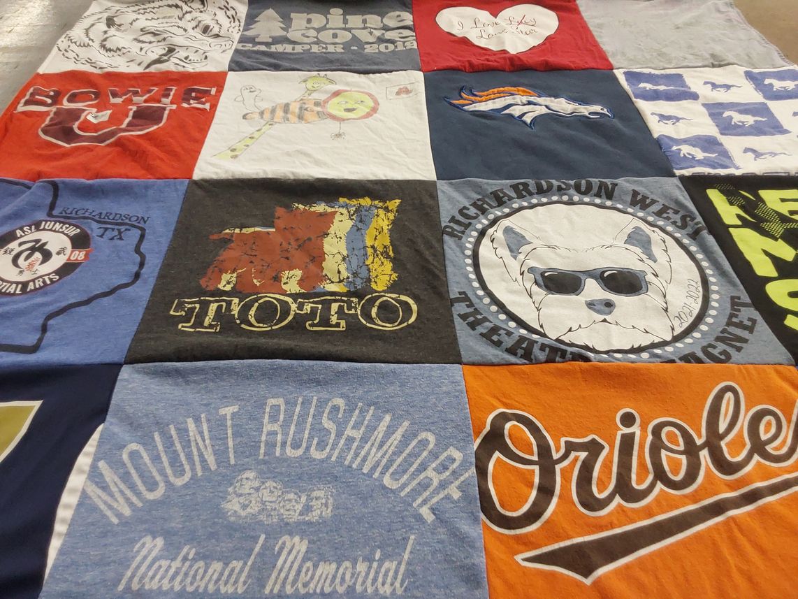 T-shirt quilt featuring denver broncos by Tracy from TX