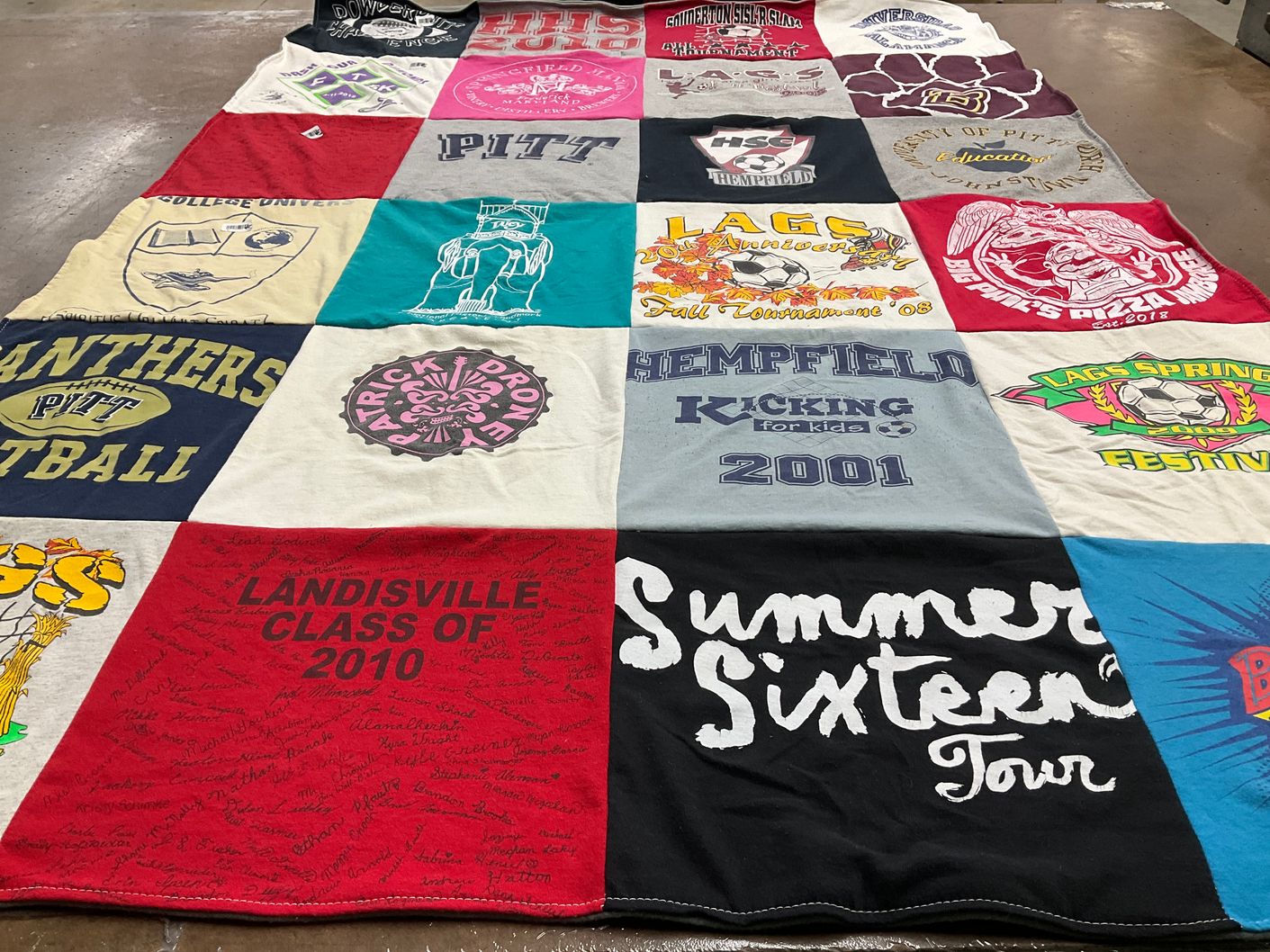 T-shirt quilt featuring pitt panthers football by Danielle from PA