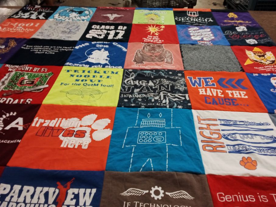 T-shirt quilt from parkview high school by Vaani from GA