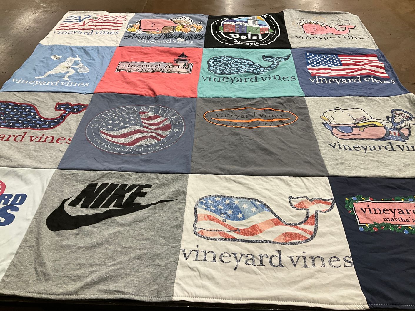 T-shirt quilt with clothing, fashion themes by Melissa from VA
