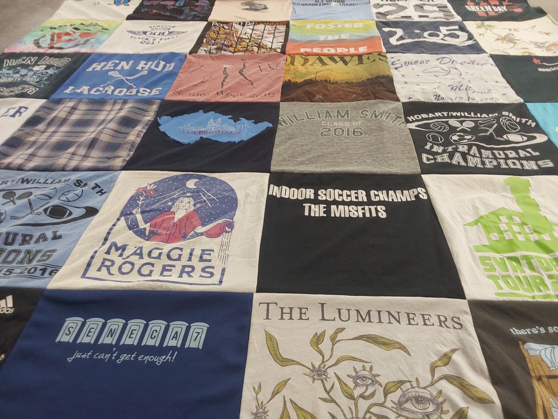 T-shirt quilt from hobart and william smith colleges, william smith college by Danielle from CA