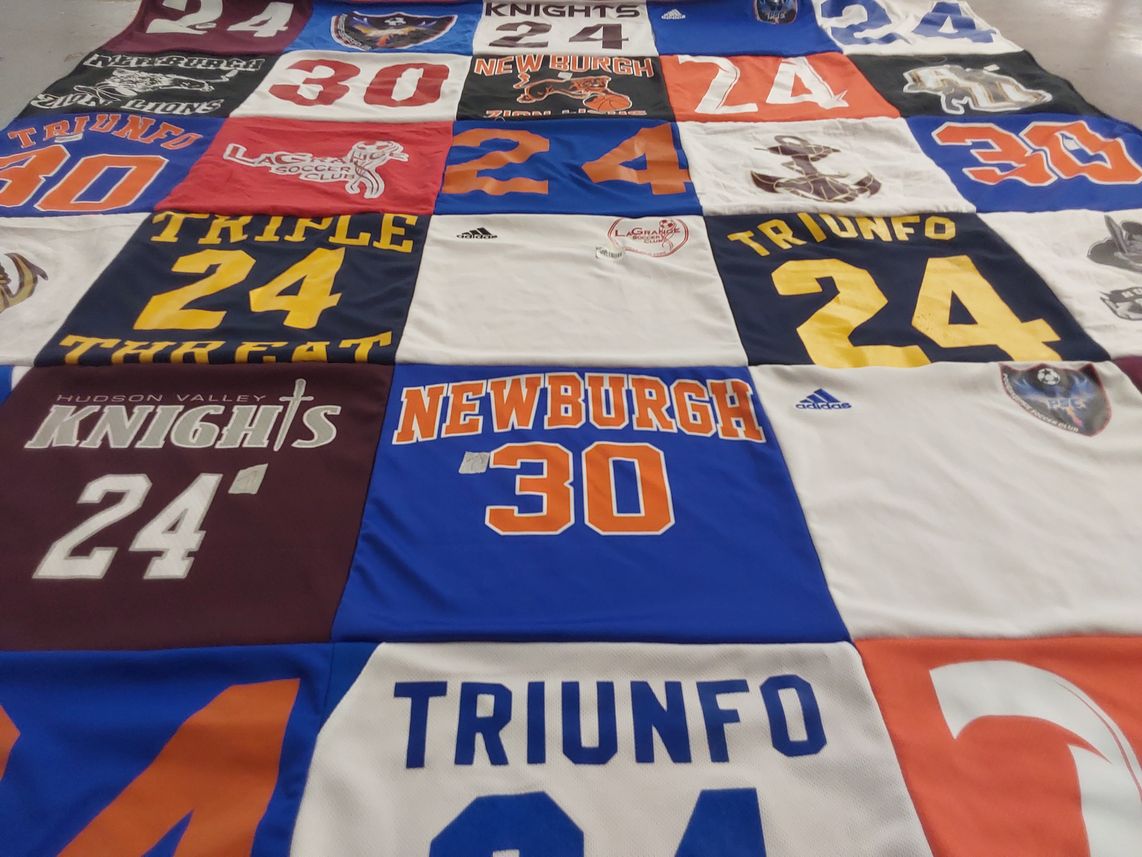 T-shirt quilt featuring hudson valley knights, newburgh knights by Lori from NY