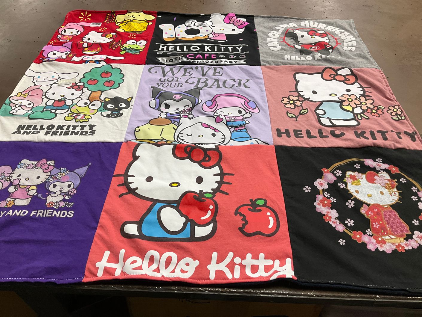 T-shirt quilt featuring carolina hurricanes by Sara from NC