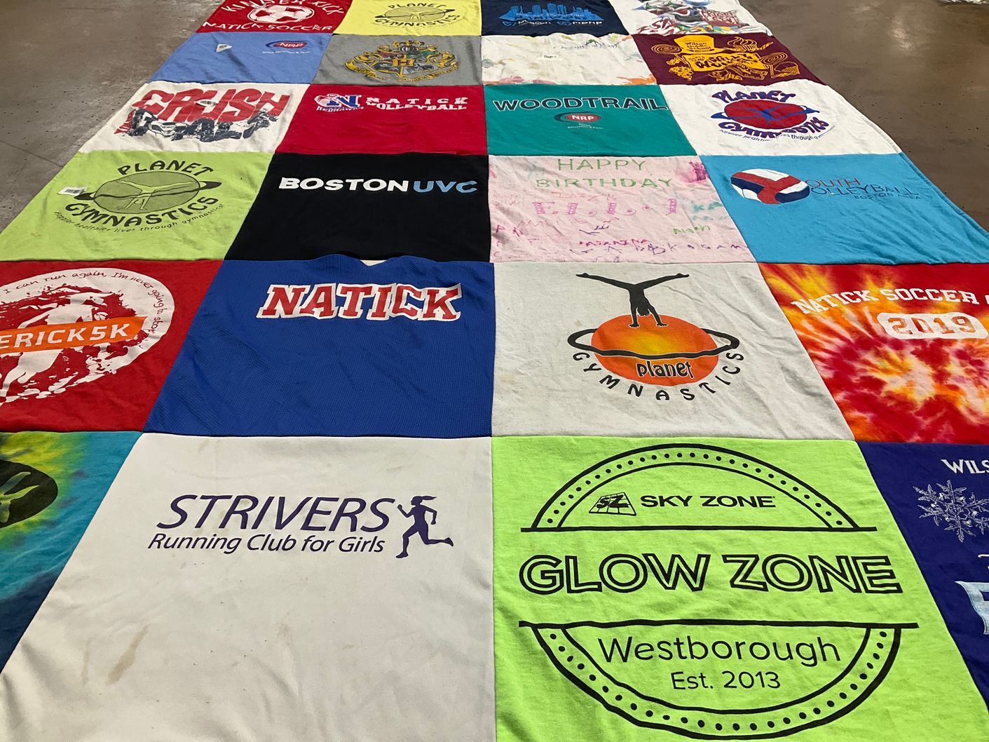 T-shirt quilt featuring natick soccer by Alexandra from MA