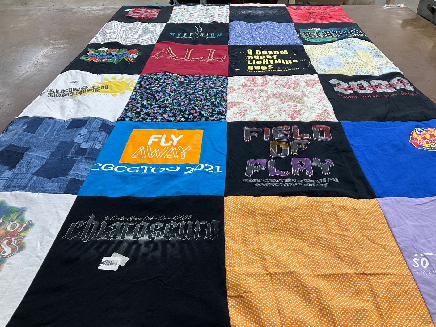 T-shirt quilt from center grove high school by Kimberly from IN