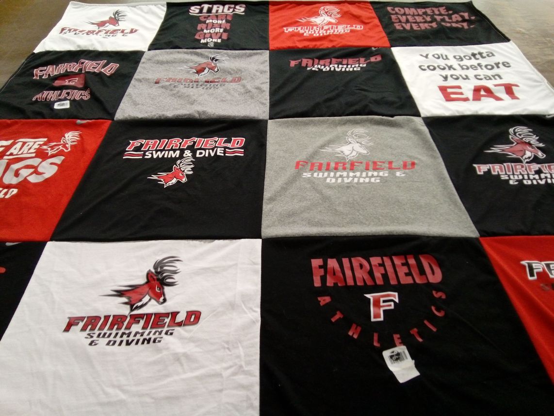 T-shirt quilt from fairfield university by Lily from MA