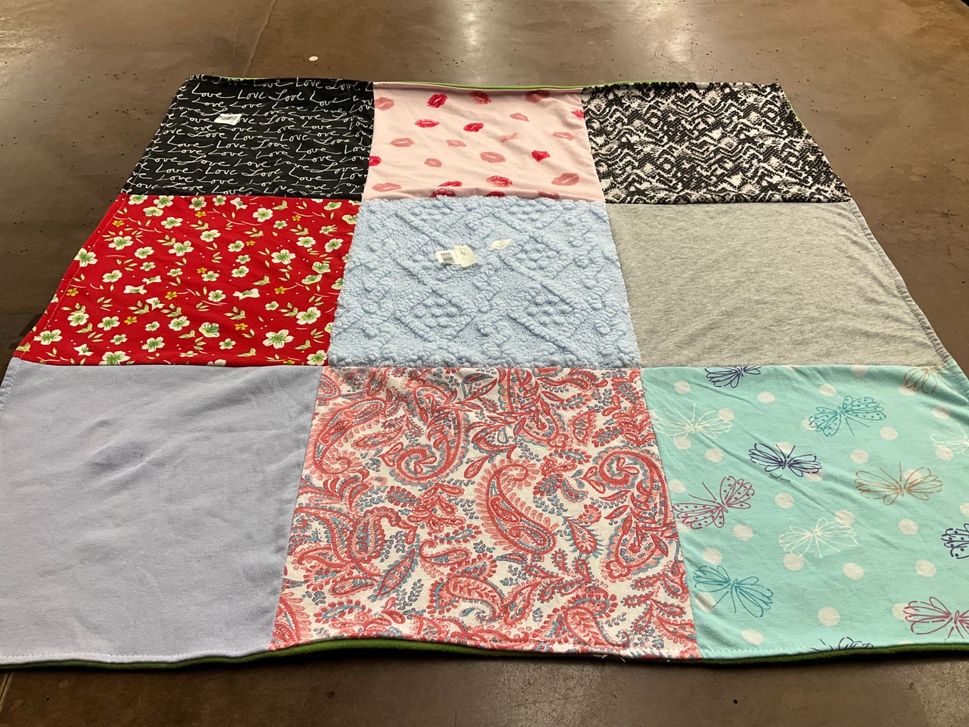 T-shirt quilt with sewing, quilting themes by Michelle from WA