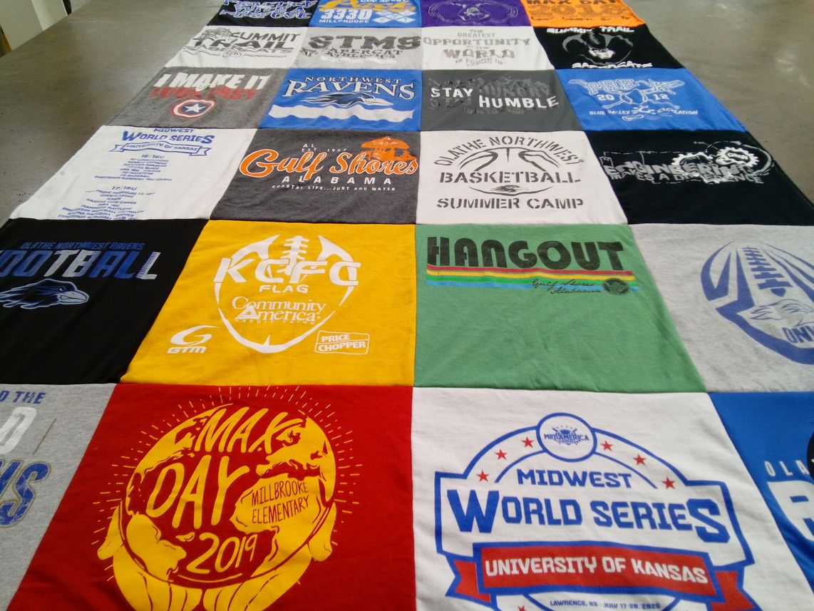 T-shirt quilt featuring northwest ravens by Shannon from KS