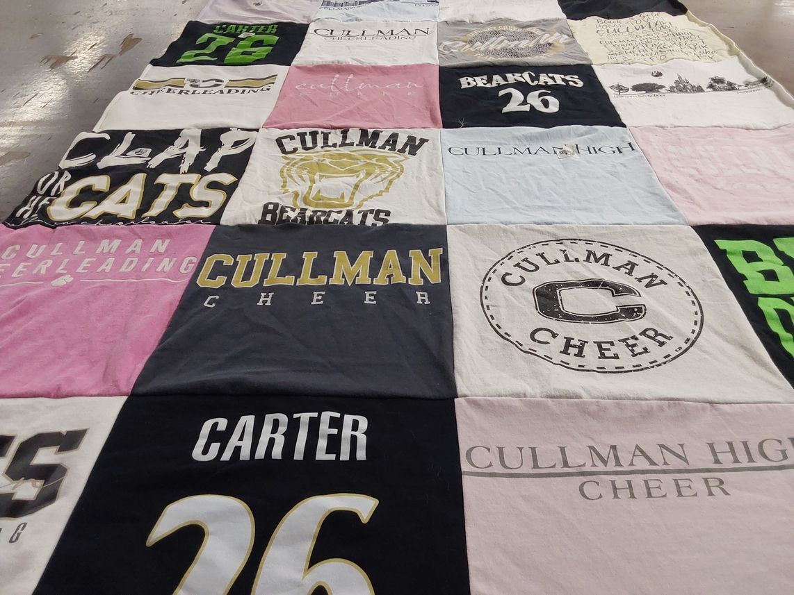 T-shirt quilt featuring cullman bearcats by Misty from AL