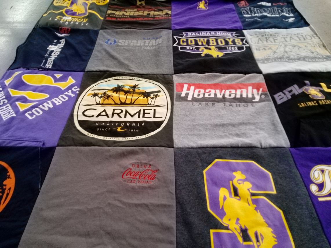 T-shirt quilt featuring salinas cowboys by Michelle from CA