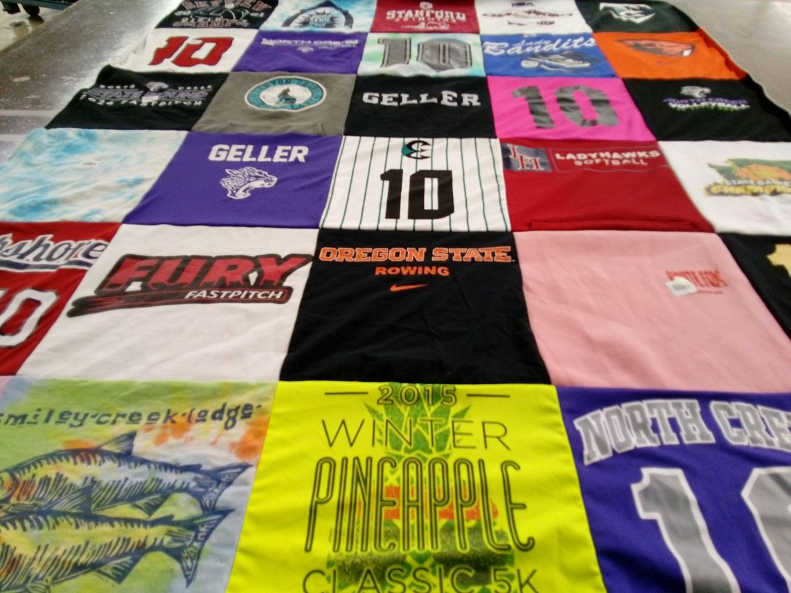 T-shirt quilt from oregon state university by Karli from WA