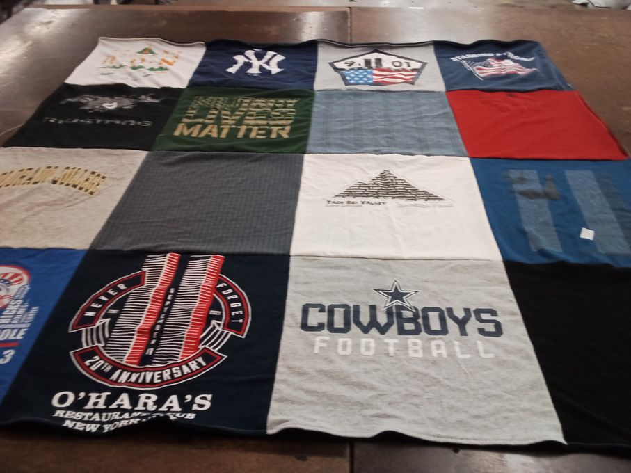 T-shirt quilt featuring dallas cowboys football by Eydie from CO