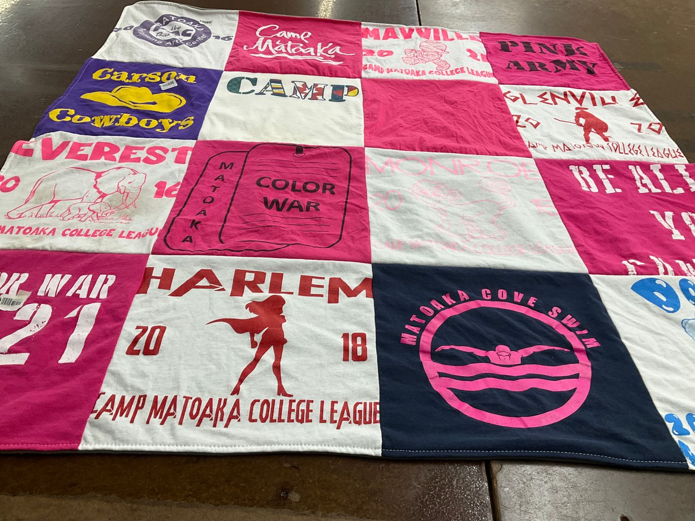 T-shirt quilt from mataoka college by robyn from MD