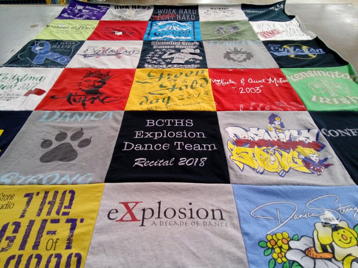 T-shirt quilt from bensalem community high school by Melanie from PA