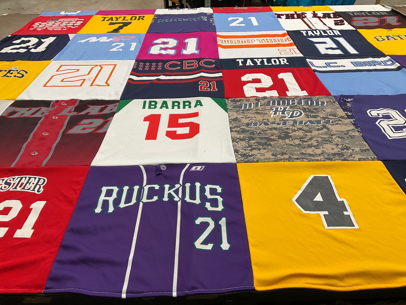 T-shirt quilt from taylor university by Mary from VA