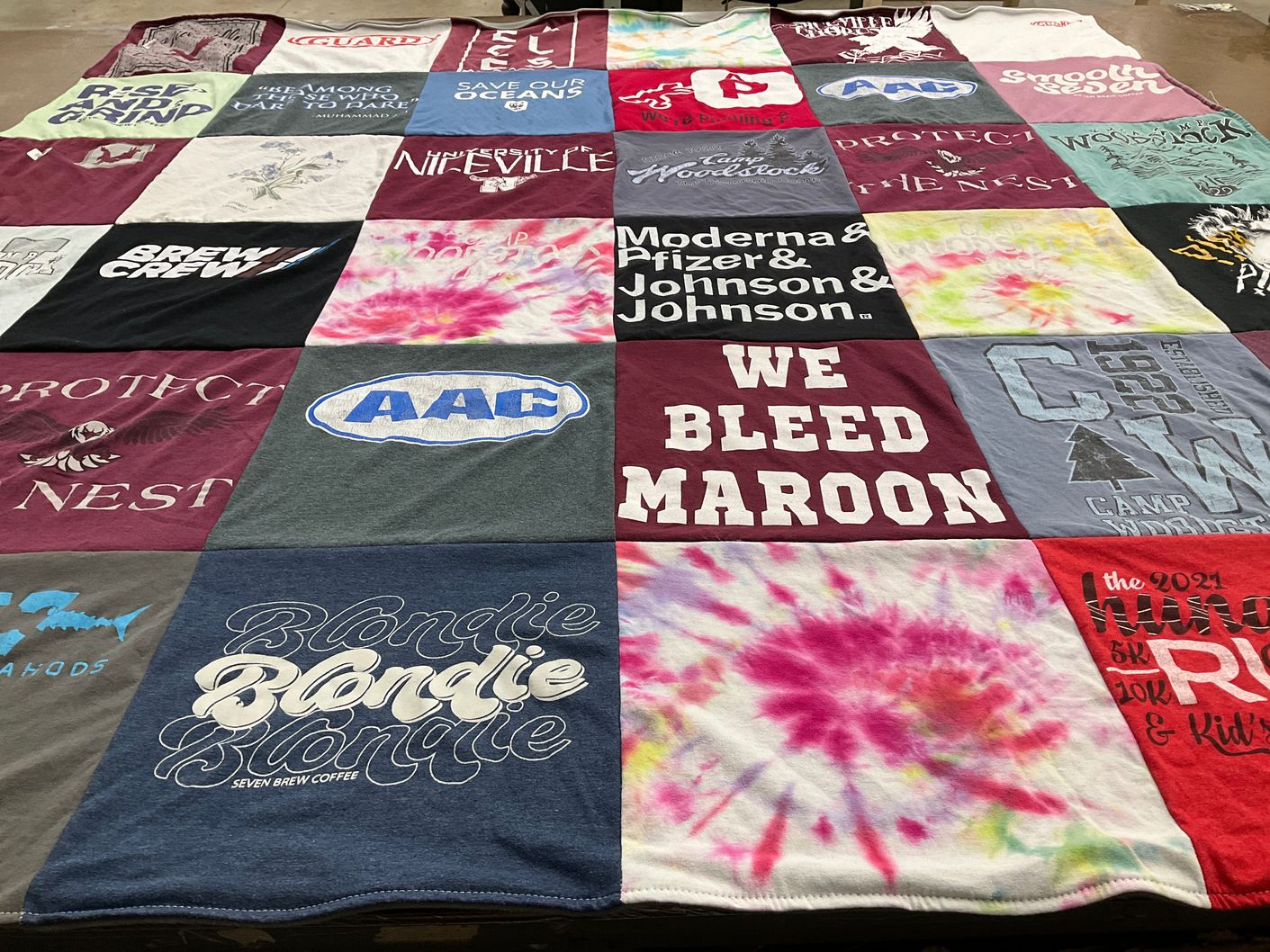 T-shirt quilt from university of niceville by Zoe from FL