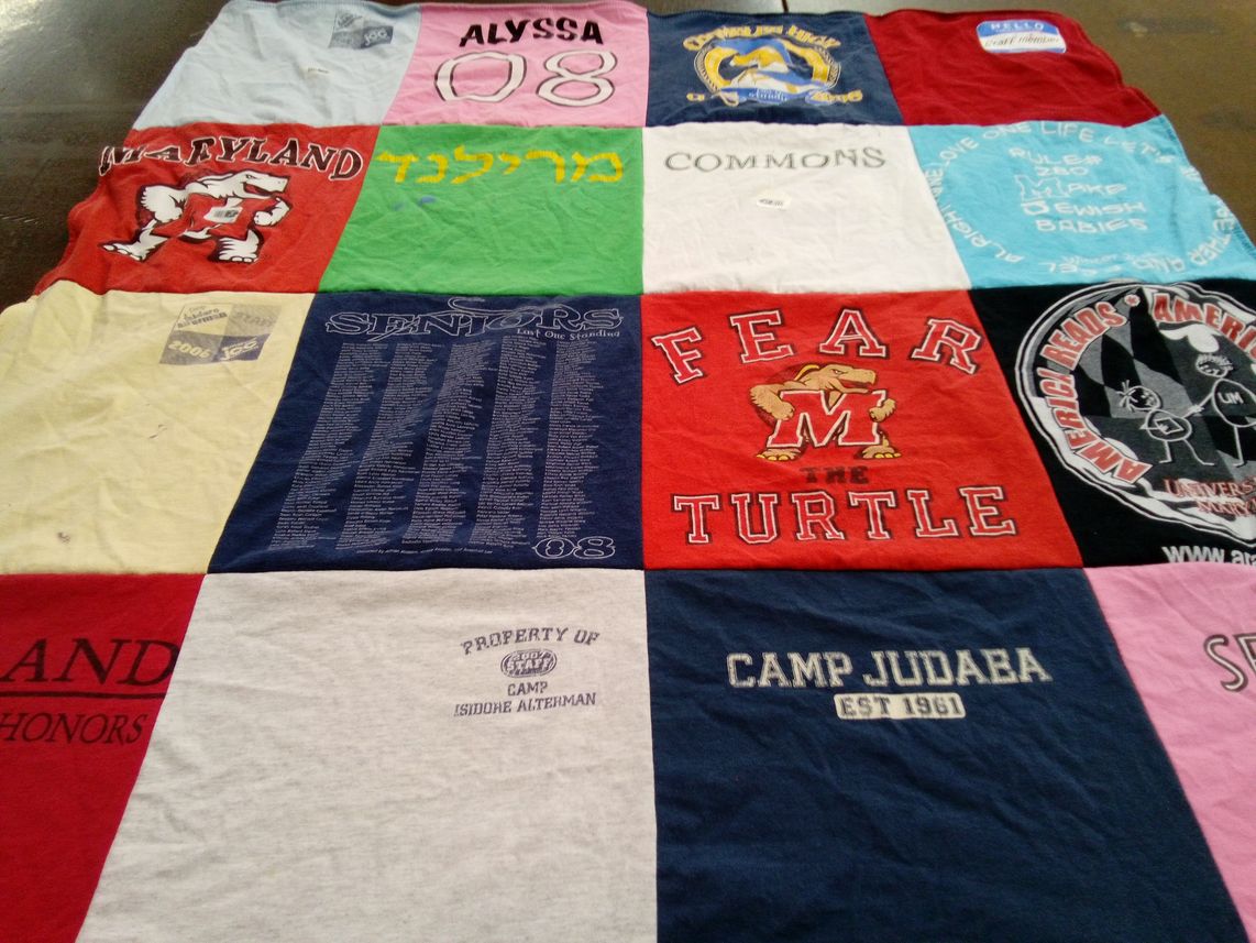 T-shirt quilt from university of maryland by Alyssa from NY