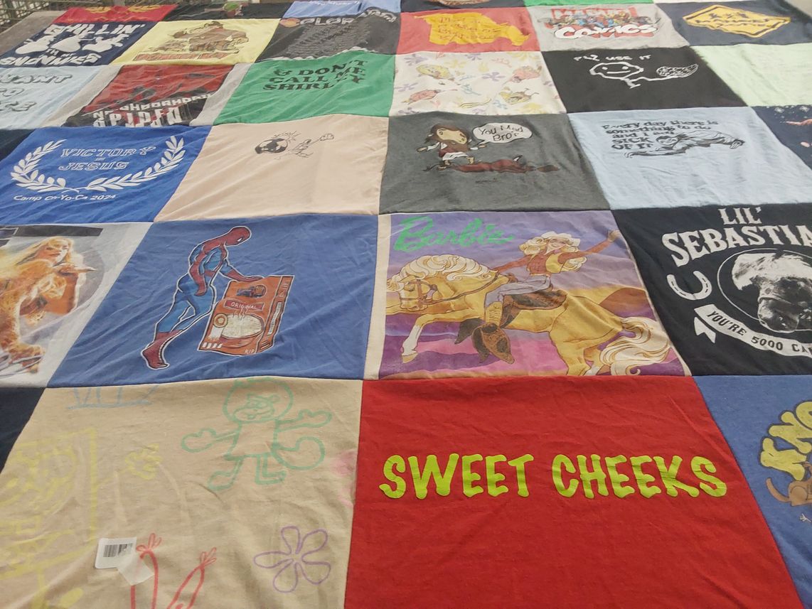 T-shirt quilt with comics, cartoons themes by Lance from TX