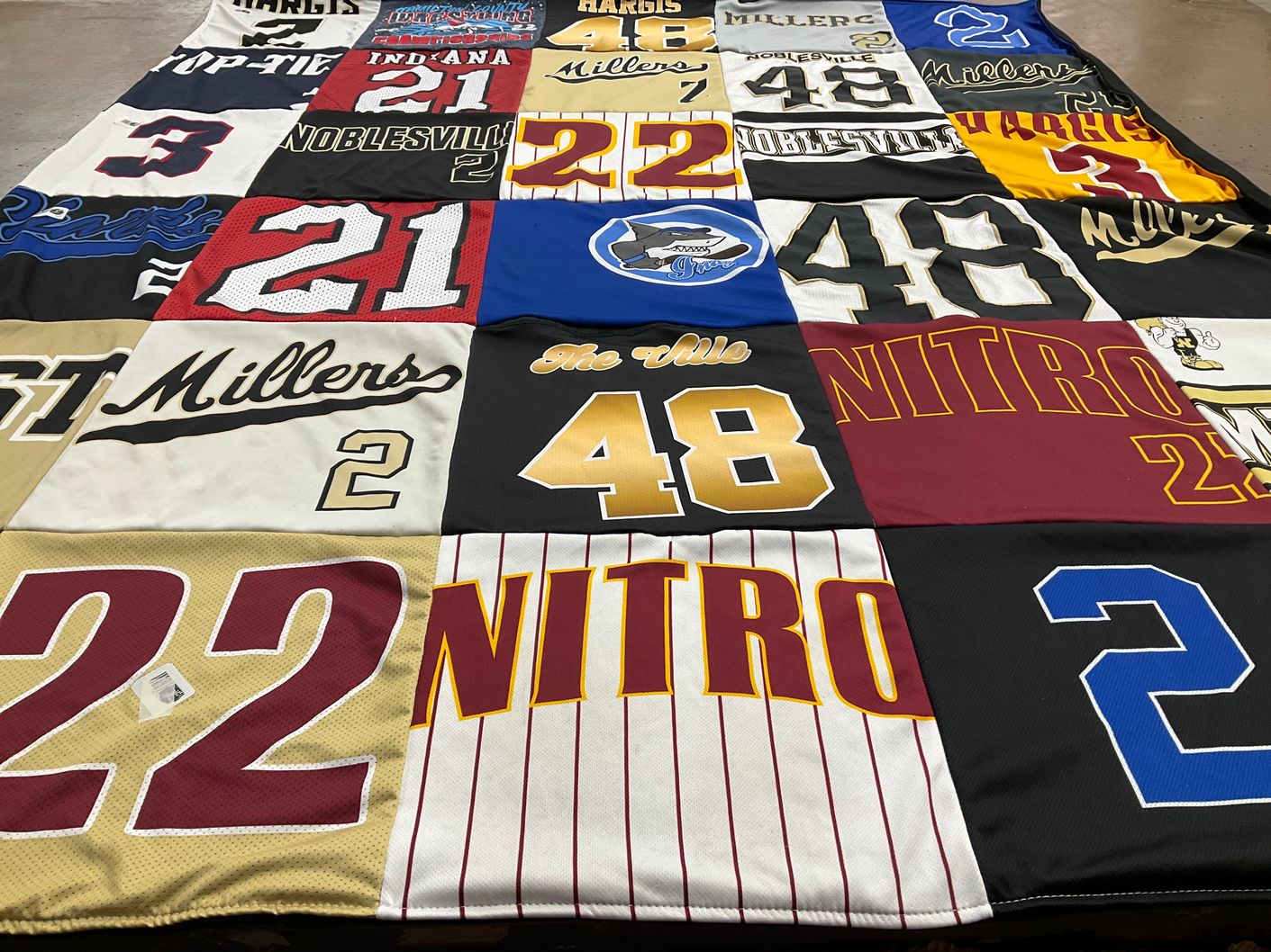 T-shirt quilt featuring noblesville high school by Meredith from IN