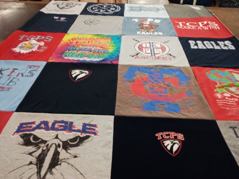 T-shirt quilt featuring eagles by Cristy from MS