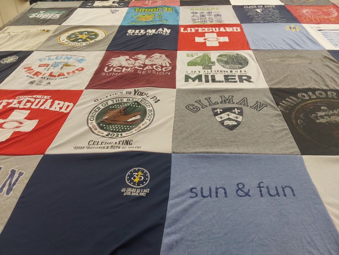 T-shirt quilt from gilman school by Alicia from MD