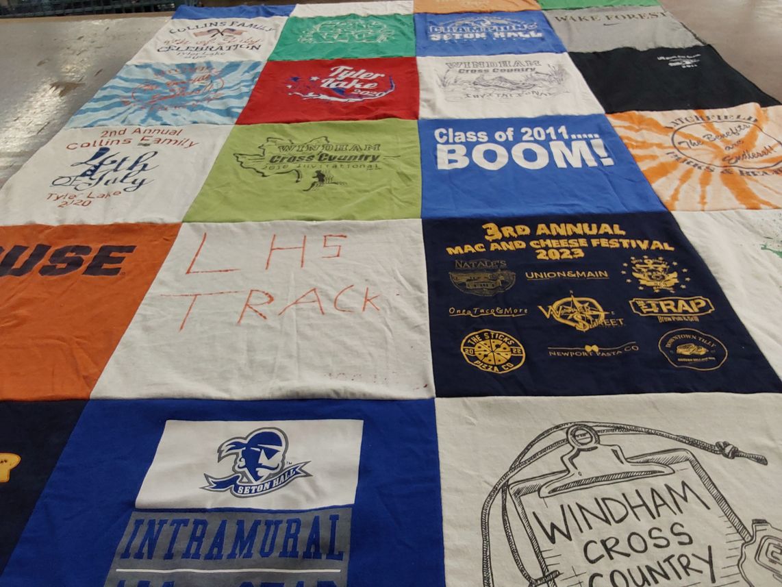 T-shirt quilt featuring windham cross country by Julia from RI