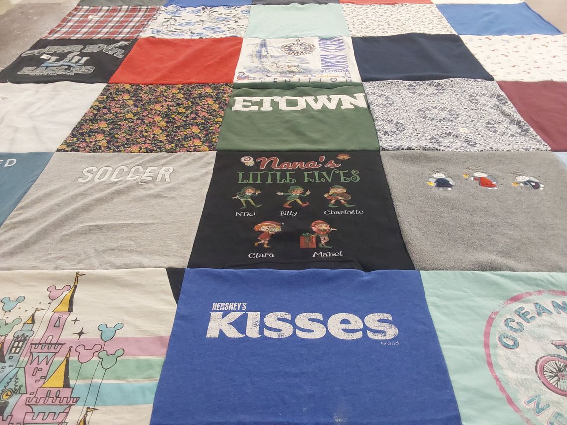 T-shirt quilt from etown college by Stephanie from NJ