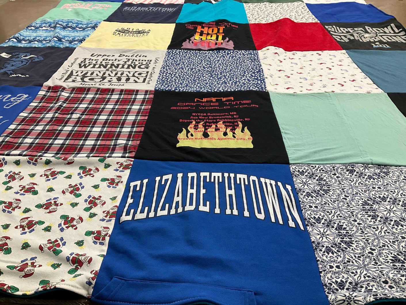 T-shirt quilt from elizabethtown college by Stephanie from NJ