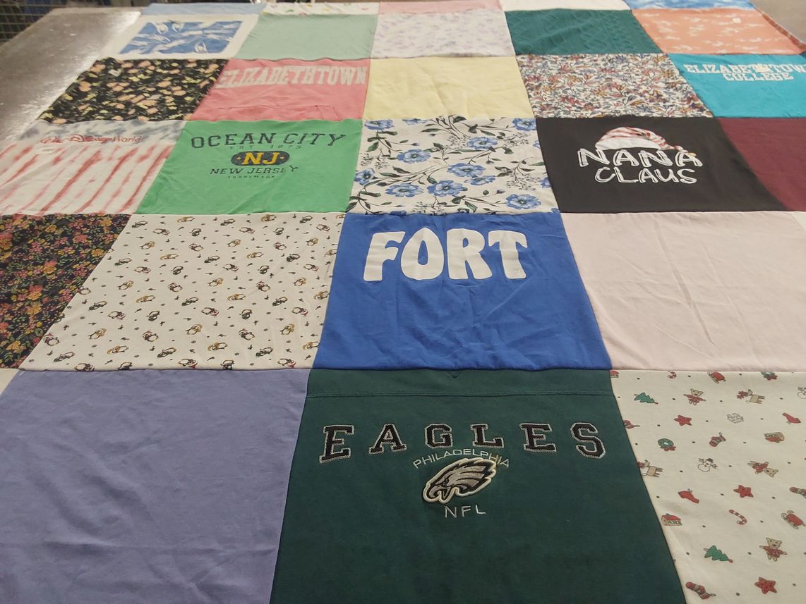 T-shirt quilt featuring philadelphia eagles by Stephanie from NJ