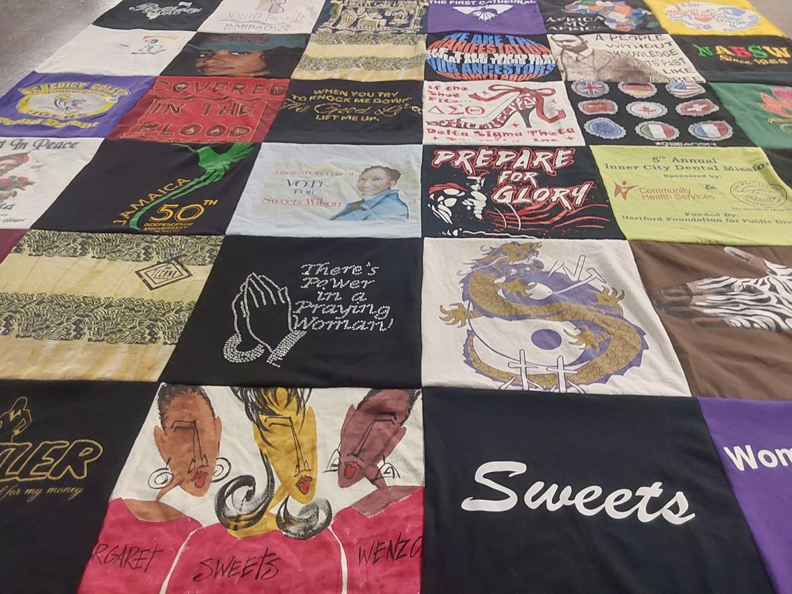 T-shirt quilt from benedict college by Sweets from CT
