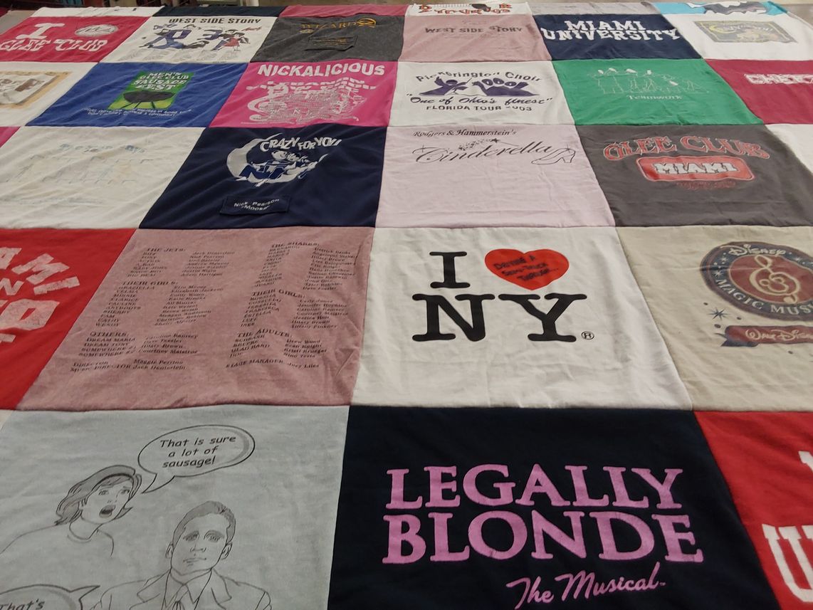 T-shirt quilt from miami university by Rita from OH