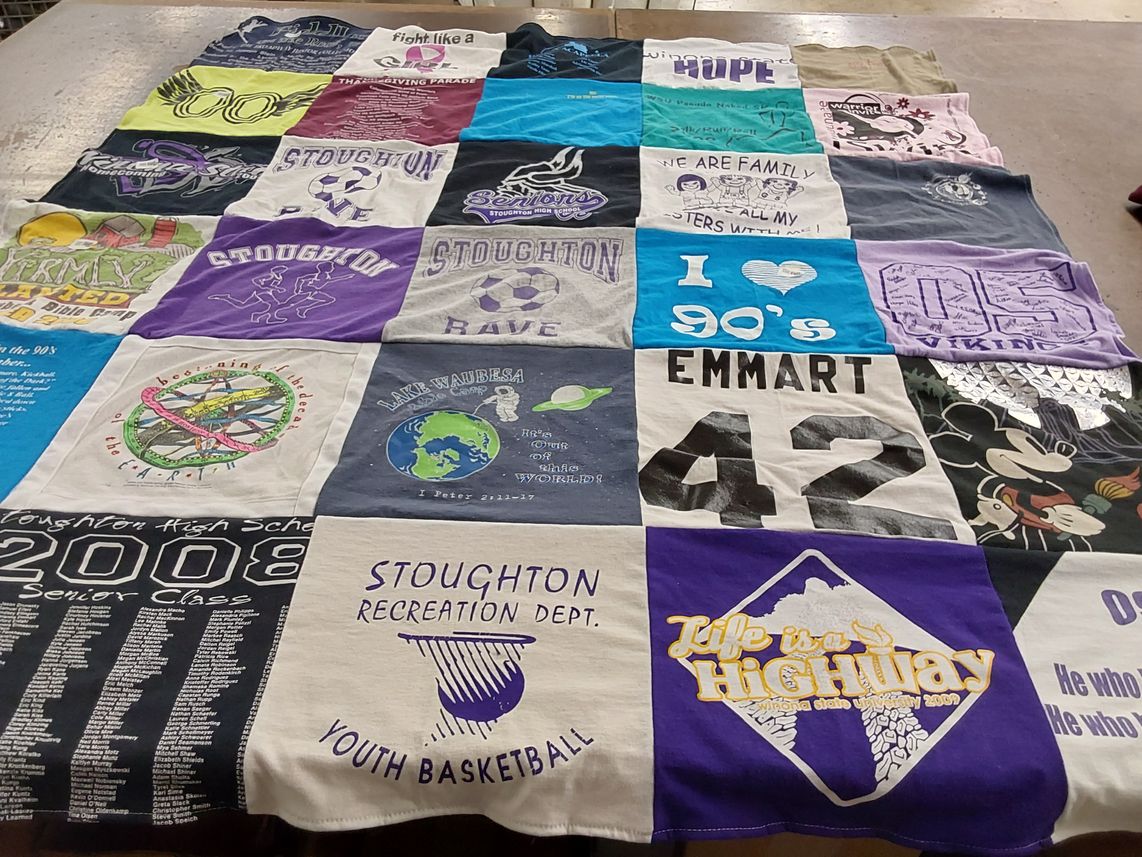 T-shirt quilt from stoughton high school by Patricia from WI