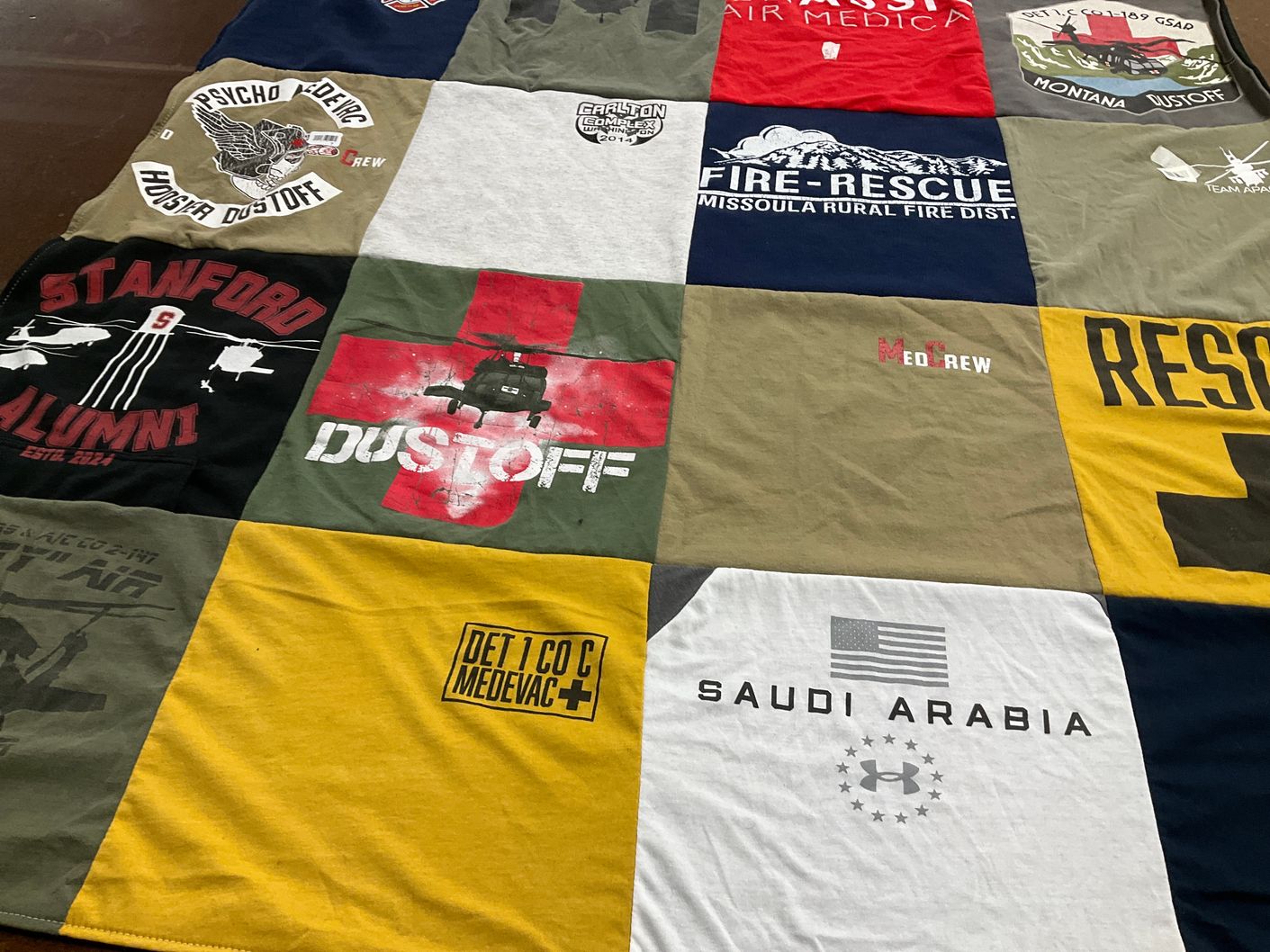 T-shirt quilt from stanford university by Erin from MT