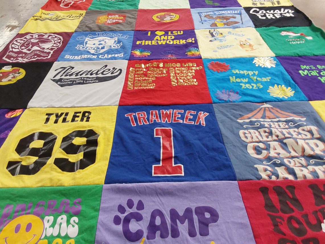 T-shirt quilt featuring bossier little league by Bryan from LA