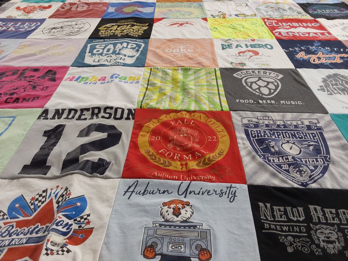 T-shirt quilt from auburn university by Kendall from AL