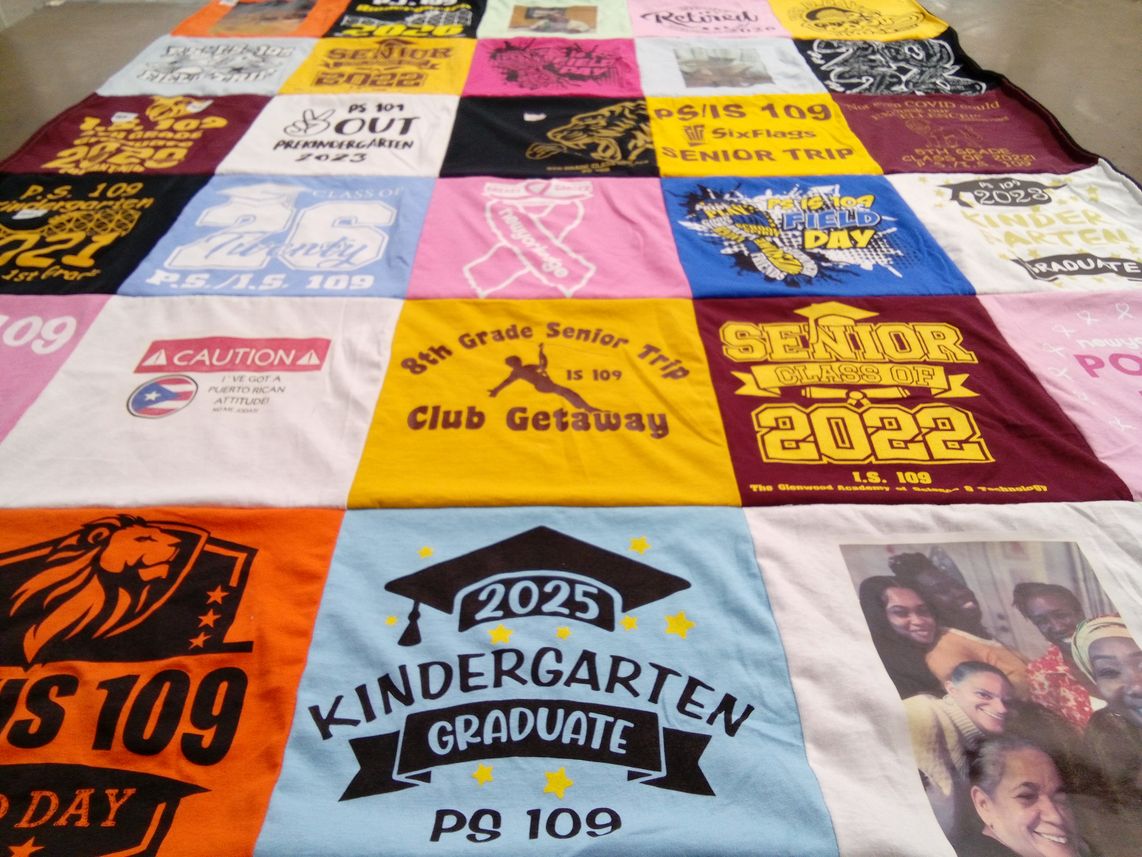 T-shirt quilt from p.s. 109, i.s. 109 by Joann from NY