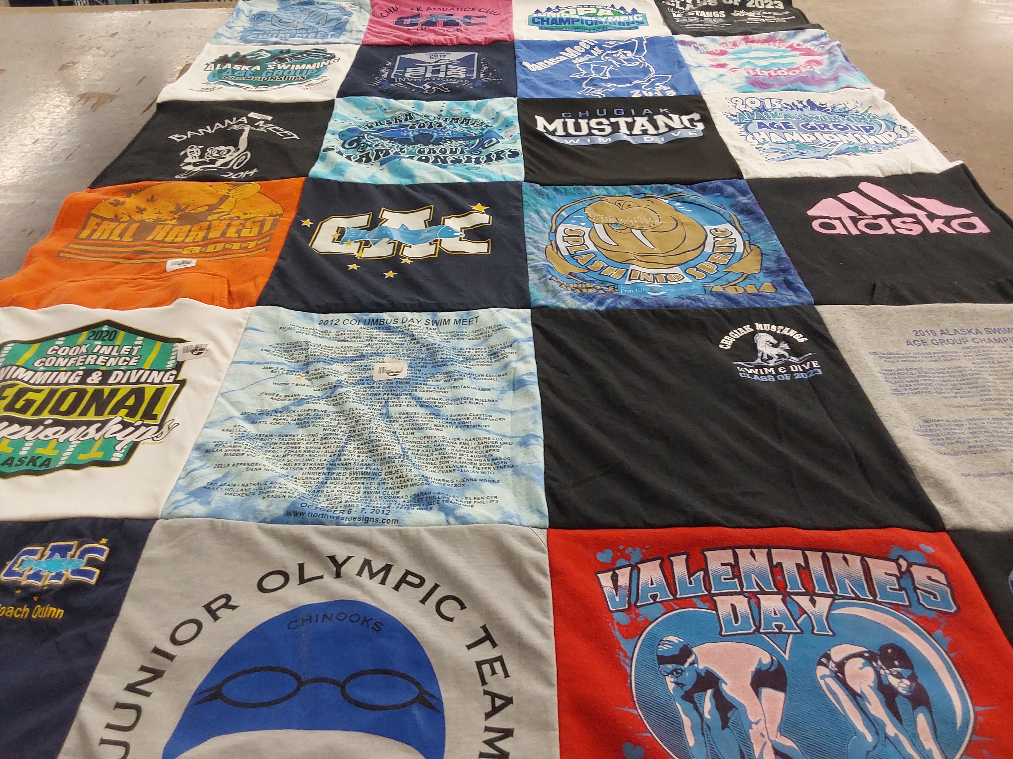 T-shirt quilt featuring knik softball, chugiak by Quinn from ID
