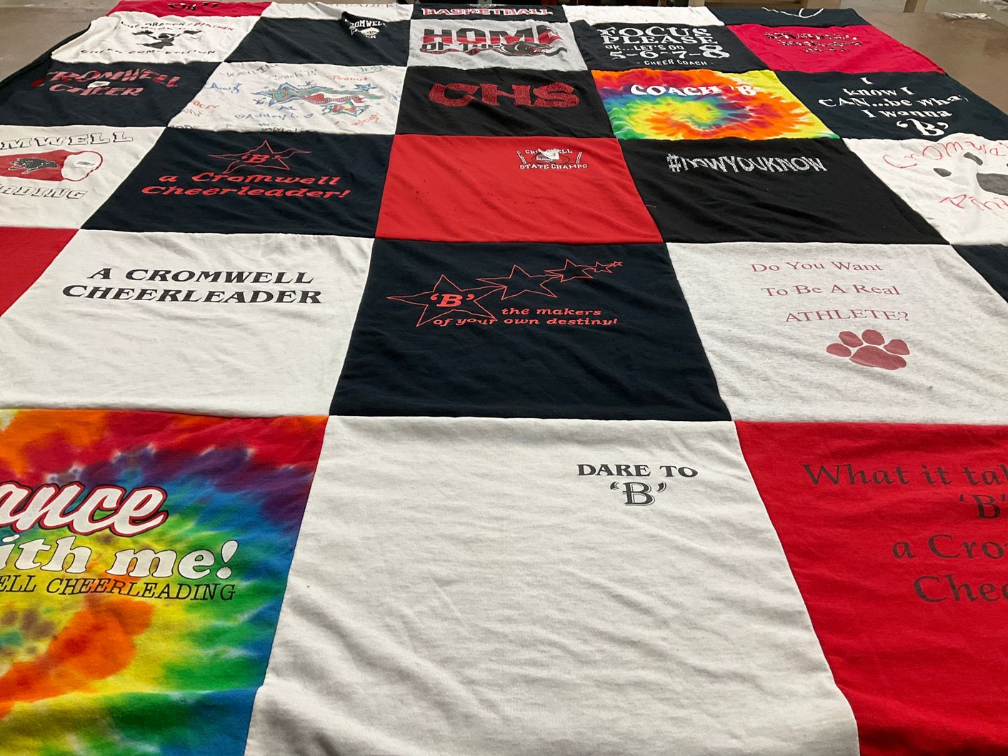 T-shirt quilt from cromwell high school by Michelle from CT
