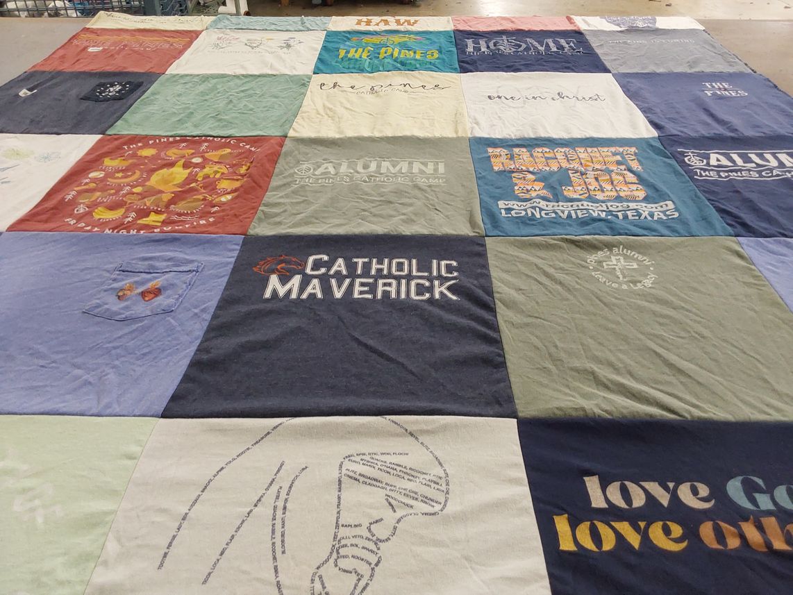 T-shirt quilt from catholic maverick high school by Rylie from VA