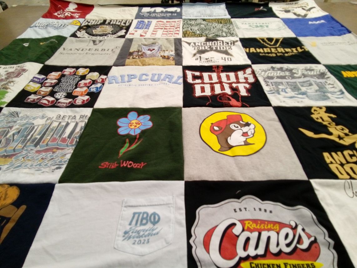 T-shirt quilt from vanderbilt university by Marlo from IL