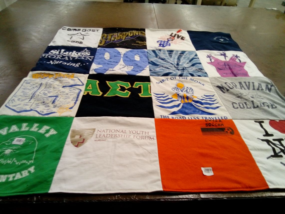 T-shirt quilt from moravian college by Jenna from PA