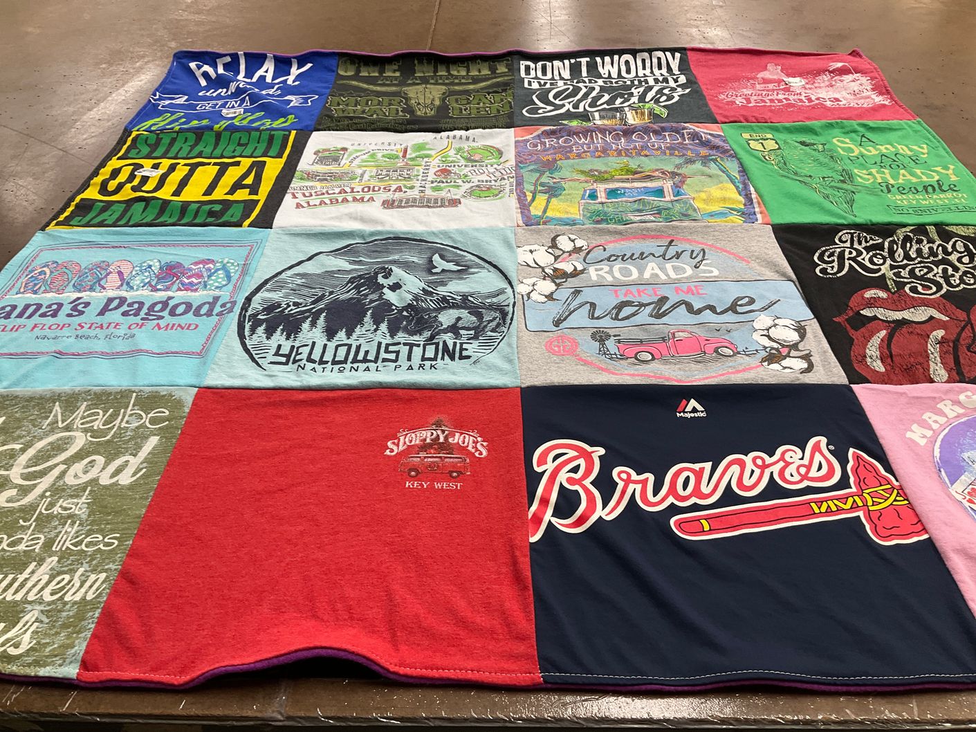 T-shirt quilt featuring atlanta braves by Timothy from FL