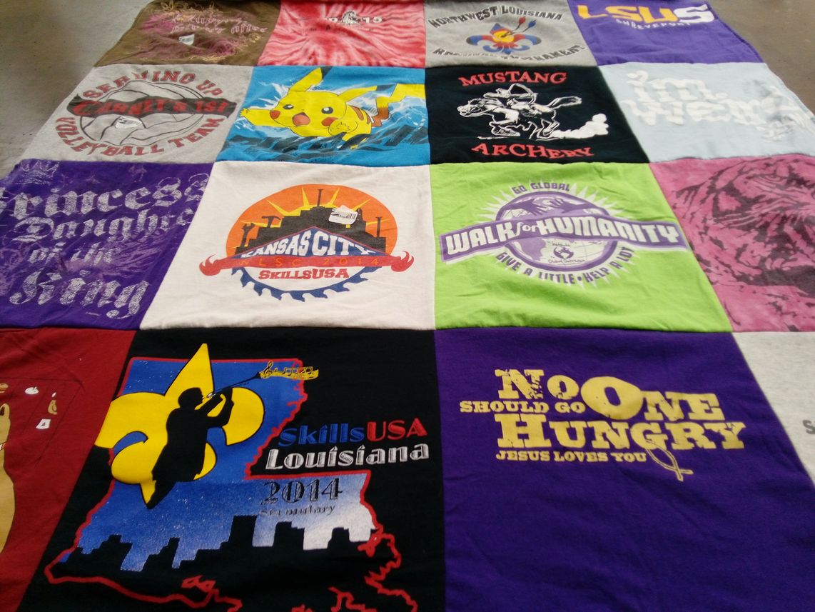 T-shirt quilt from louisiana state university by Deborah from LA