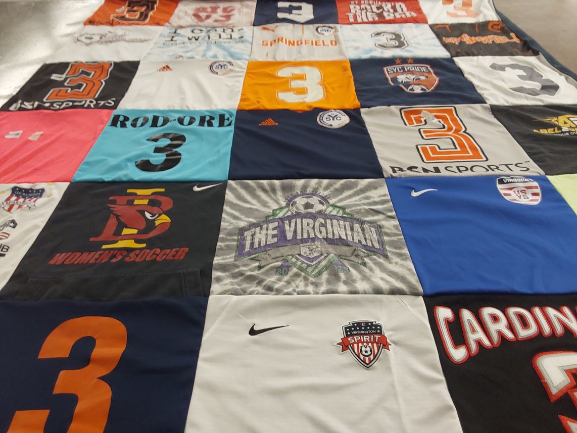 T-shirt quilt from loudoun valley high school by Zaidy from VA